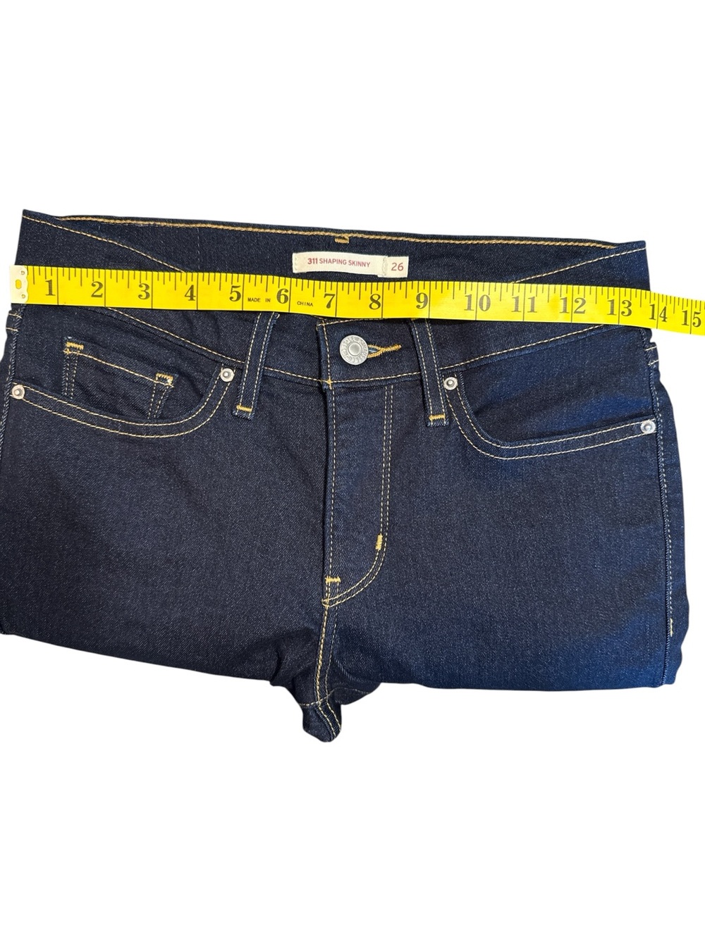 Levi's 311 Shaping Skinny Jeans in Dark Indigo with Contrast Stitching - Picture 6 of 7